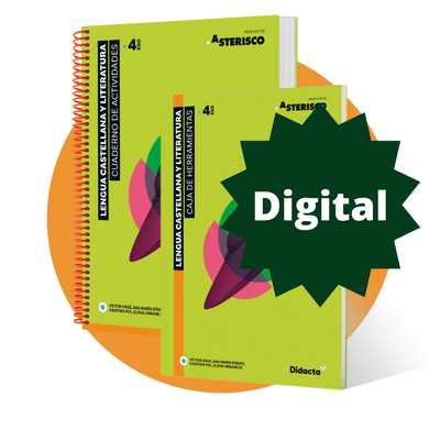 Formato digital. Asterisco 4. Cuaderno de actividades + Caja de herramientas. Lengua Castellana y Literatura 4.º ESO