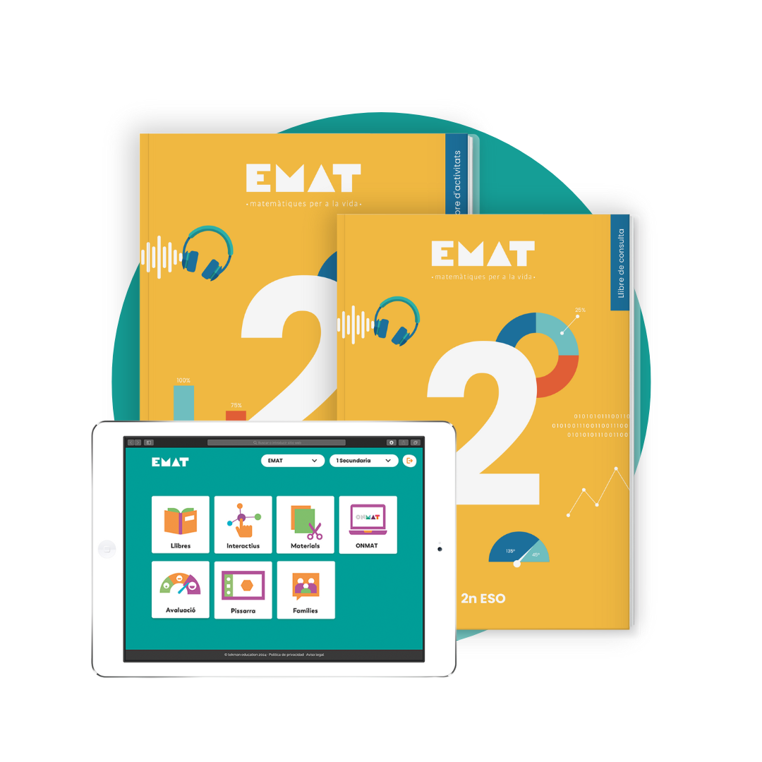 EMAT. Pack llibre d'activitats + llibre de consulta + llicència digital completa. 2n ESO (material en català)